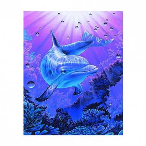 Dolphin - Partial Round Diamond Painting&pound;&uml;25*30cm&pound;&copy;
