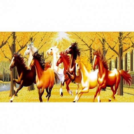 Horse - Full Round Diamond Painting(100*55cm)