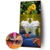 Swan Love - Full Round Diamond Painting(85x45cm)