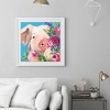 Flower Pig - Full Round Diamond Painting