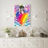 Color Heart Dogs- Full Round Diamond Painting
