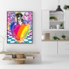 Color Heart Dogs- Full Round Diamond Painting