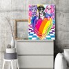 Color Heart Dogs- Full Round Diamond Painting