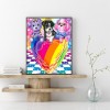 Color Heart Dogs- Full Round Diamond Painting