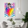Color Heart Dogs- Full Round Diamond Painting