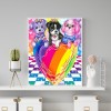 Color Heart Dogs- Full Round Diamond Painting