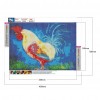 Color Rooster - Full Round Diamond Painting
