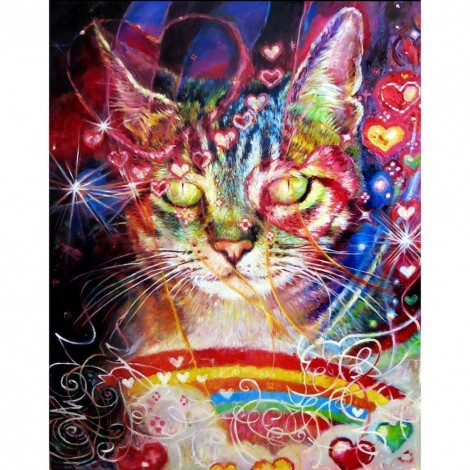 Novelty Cat - Full Round Diamond Painting