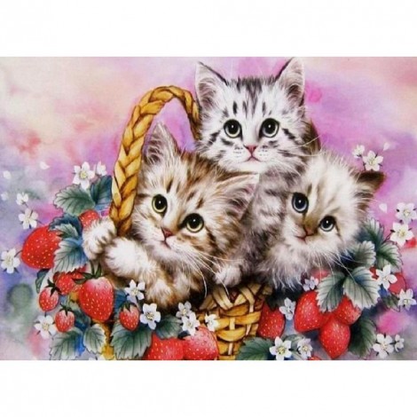 Lovely Little Cats - Full Round Diamond Painting