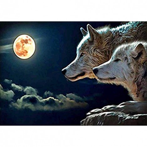 Wolves -Full Round Diamond Painting