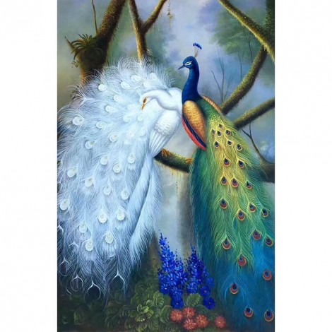 Peacock - Full Round Diamond Painting