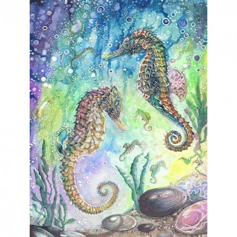 Sea Horse  - Full Round Diamond Painting