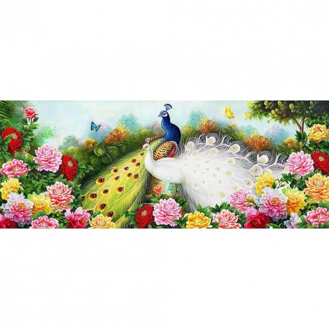 Peacock - Crystal Rhinestone Diamond Painting(110x45cm)