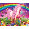 Cartoon Pink Horse - Full Round Diamond Painting