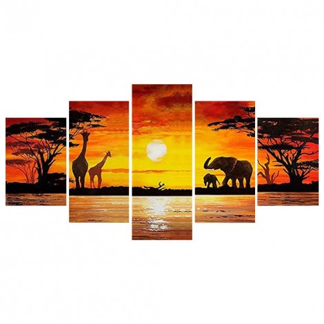 Elephant - Full Round Diamond Painting(103x45cm)