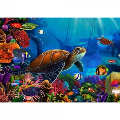 Sea Turtle - Full Square Diamond Painting(40x50cm)