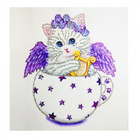Cat Cup - Crystal Rhinestone Diamond Painting(30*30cm)