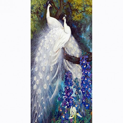 Peafowl -Full Round Diamond Painting(85*45cm)