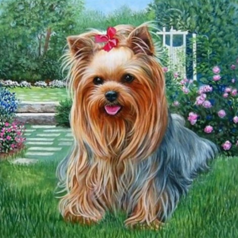 Lovely Dog - Full Round Diamond Painting(30*30cm)