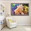Sitting Cat - Full Round Diamond Painting