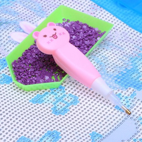 Rabbit Diamond Painting Single Head Point Drill Pen with Light
