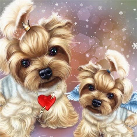 Cute Dog - Full Round Diamond Painting