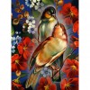 Birds on Flower Branch- Full Round Diamond Painting