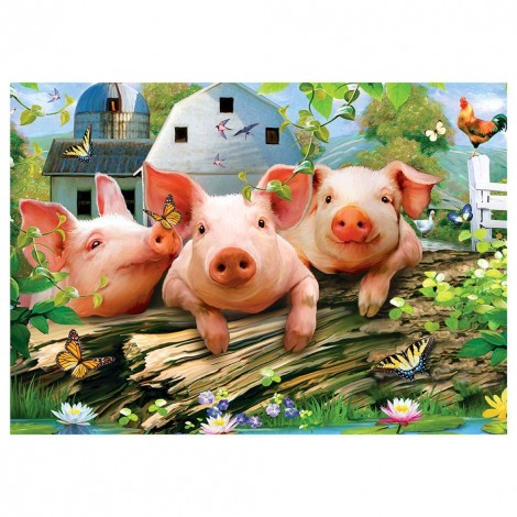 Pig  - Full Round Diamond Painting