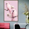 Pink Parrots - Partial Round Diamond Painting