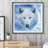 Snow Wolf - Full Round Diamond Painting