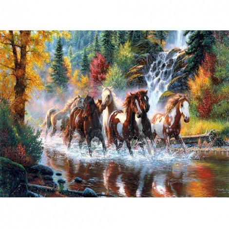 Horses - Full Round Diamond Painting