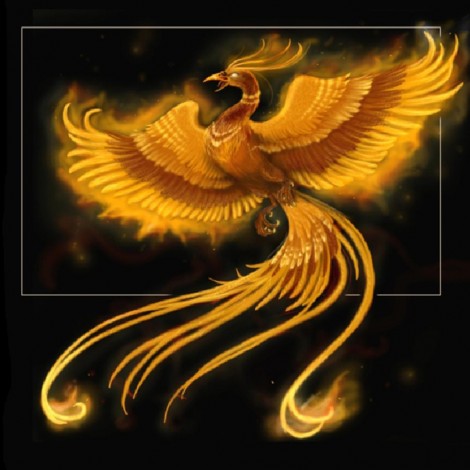 Fire Bird - Full Round Diamond Painting