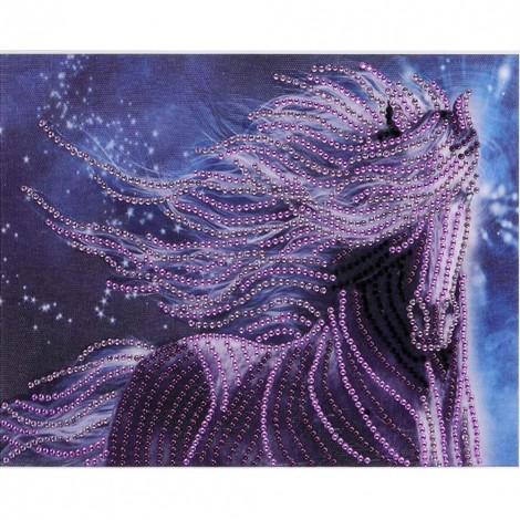 Purple Horse - Crystal Rhinestone Diamond Painting