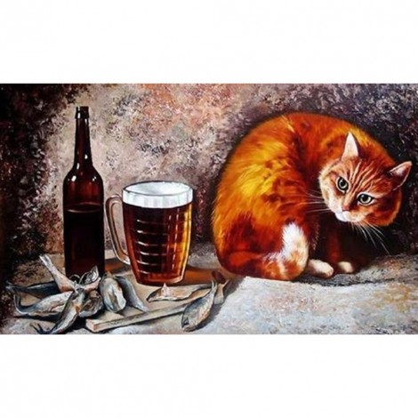 Cat - Full Round Diamond Painting