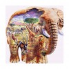 Elephant Animal World - Full Square Diamond Painting