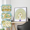 DIY Peafowl Special Shaped Diamond Painting Embroidery Clock Home Decor