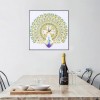DIY Peafowl Special Shaped Diamond Painting Embroidery Clock Home Decor