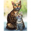 Cute Looking Cat - Full Round Diamond Painting