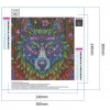 Colorful Wolf - Full Round Diamond Painting