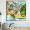 Fishing Cat - Full Round Diamond Painting