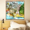 Fishing Cat - Full Round Diamond Painting