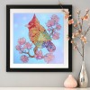 Flower Parrot-Partial Round Diamond Painting