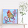 Flower Parrot-Partial Round Diamond Painting