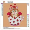 Lovely Cup Cat - Partial Round Diamond Painting
