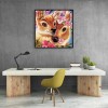 Flowers Loving Deer- Full Round Diamond Painting