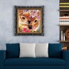 Flowers Loving Deer- Full Round Diamond Painting