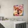 Flowers Loving Deer- Full Round Diamond Painting