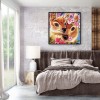 Flowers Loving Deer- Full Round Diamond Painting