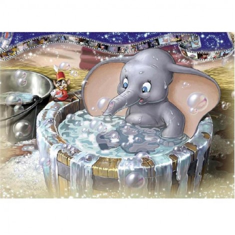 Shower Elephant - Full Round Diamond Painting