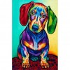 Colorful Dog - Partial Round Diamond Painting